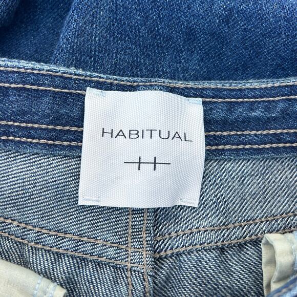 Anthropologie Habitual Wide Leg Denver Cropped Jeans 28 Raw Hem 6 Pants Denim - Picture 3 of 10